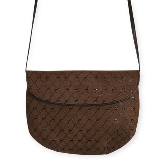 Inden-Ya Womens Deer Pattern Crossbody Bag Japanese Deerskin Leather Handcrafted - Picture 1 of 12